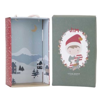 Tolle Geschenkverpackung für Little Dutch Kuschelpuppe Weihnachten Jim 35cm LD4539